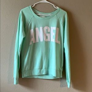 Victoria Secret PINK: mint green crew neck sweater